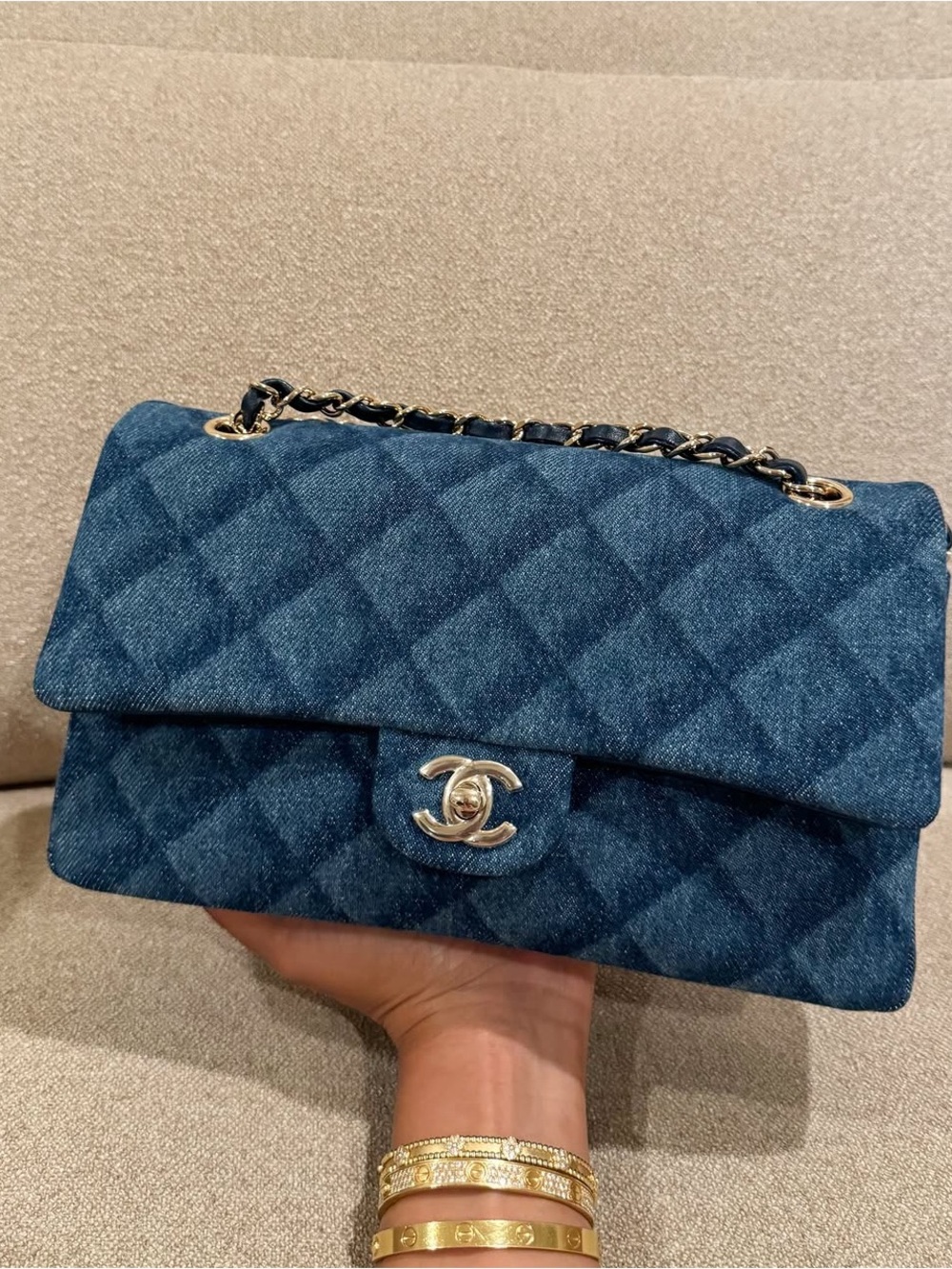 Chanel Medium 3D Quilted Denim Flap Bag